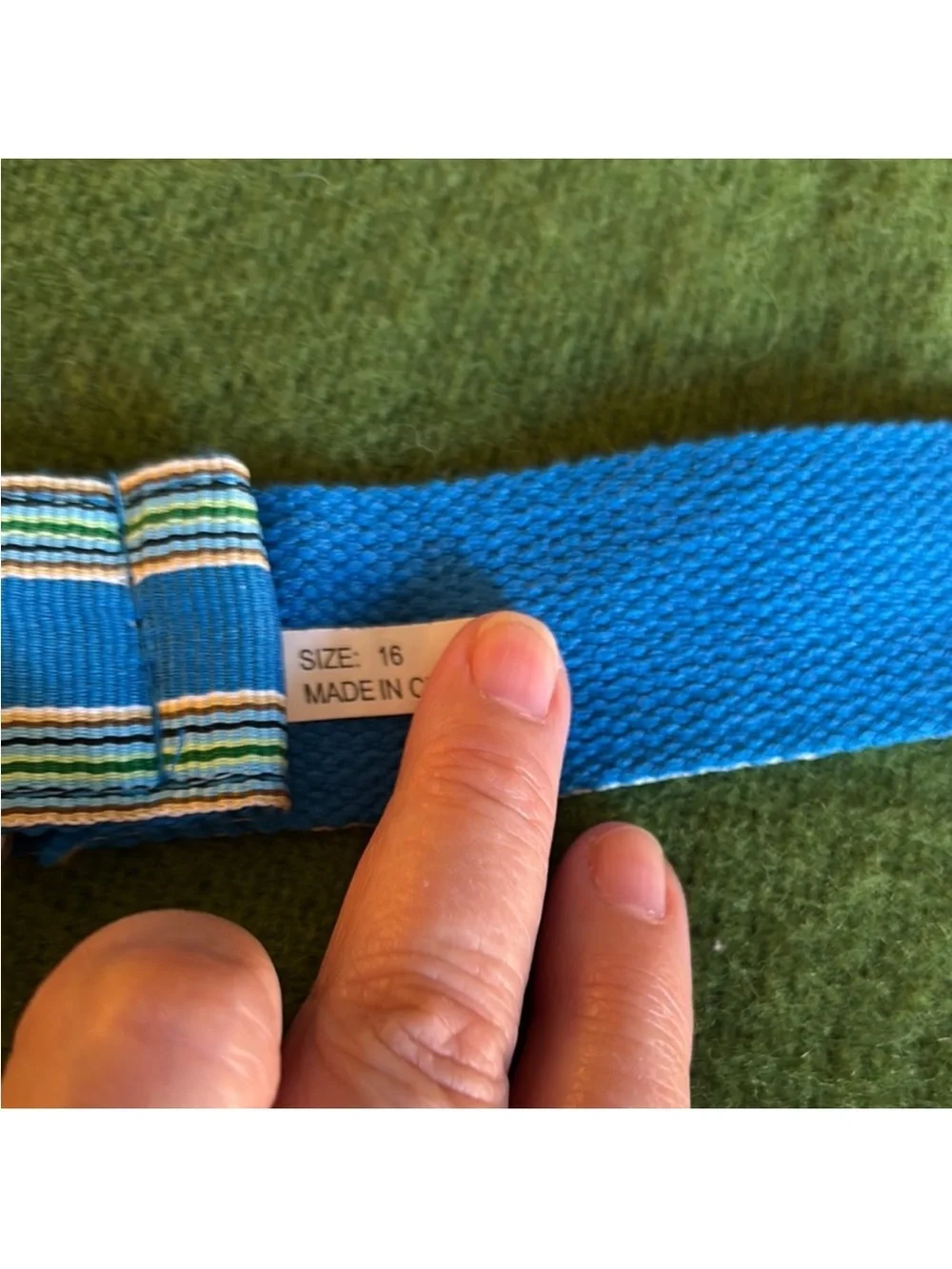 Preppy blue ribbon belt